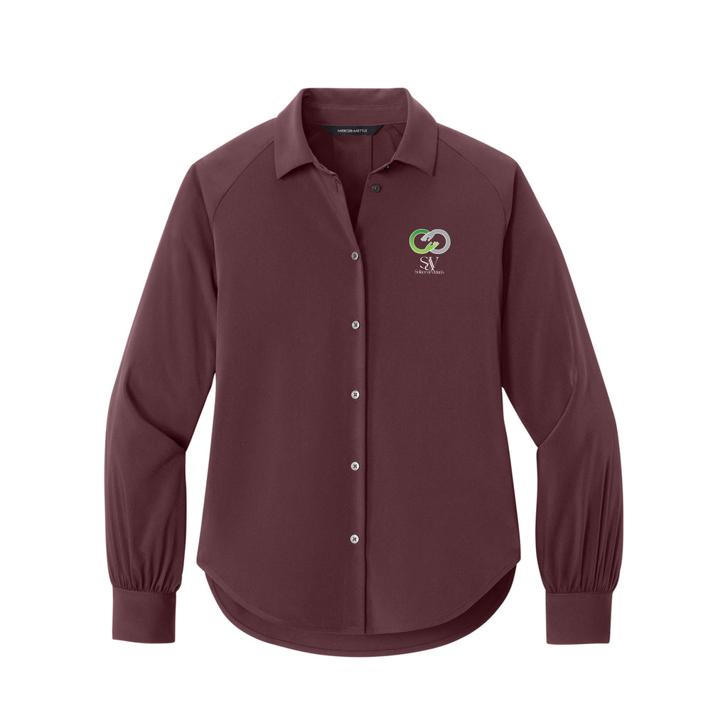 Solace at Vivians - Mercer+Mettle® Women’s Long Sleeve Buttery Soft Blouse