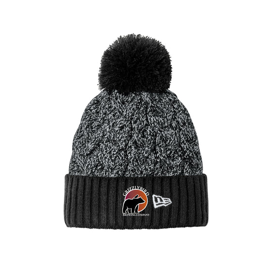 GrizzlyBird Brewing Company - Sun Logo - New Era® Marled Knit Pom Beanie
