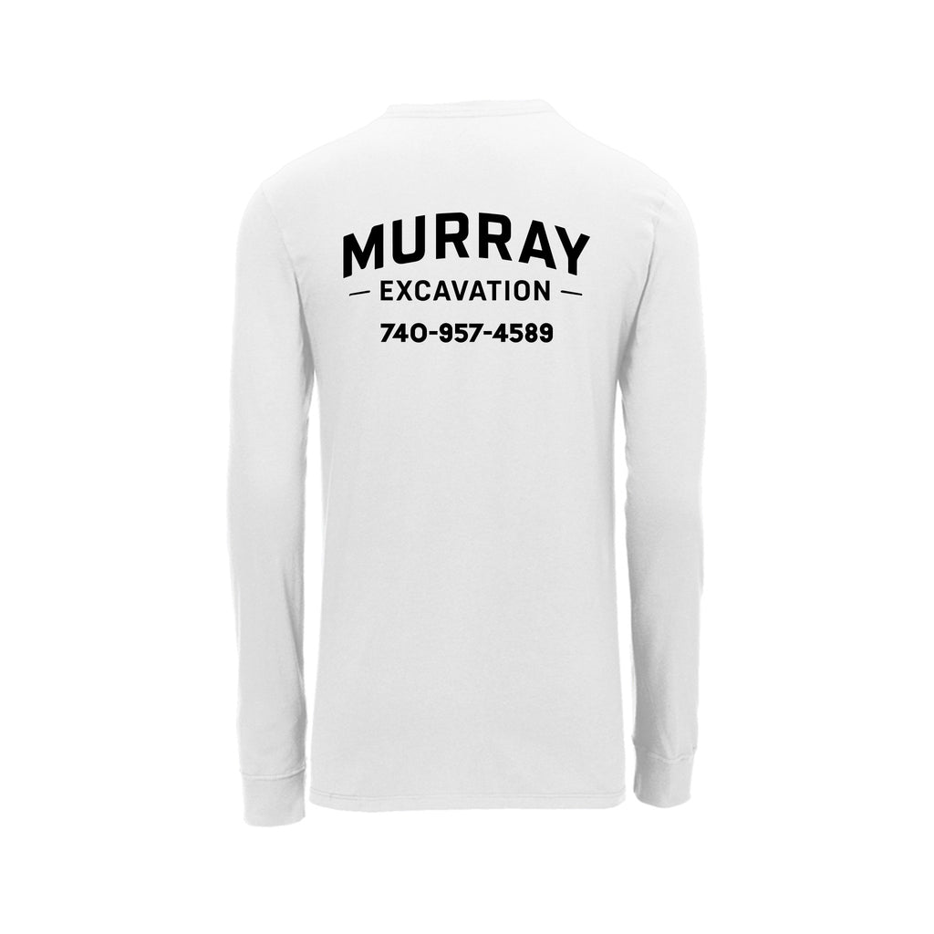 Murray Excavation - Nike Dri-FIT Cotton/Poly Long Sleeve Tee - Right Sleeve Logo