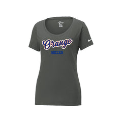 Olentangy Orange Soccer - Nike Women's Dri-FIT Cotton/Poly Scoop Neck Tee