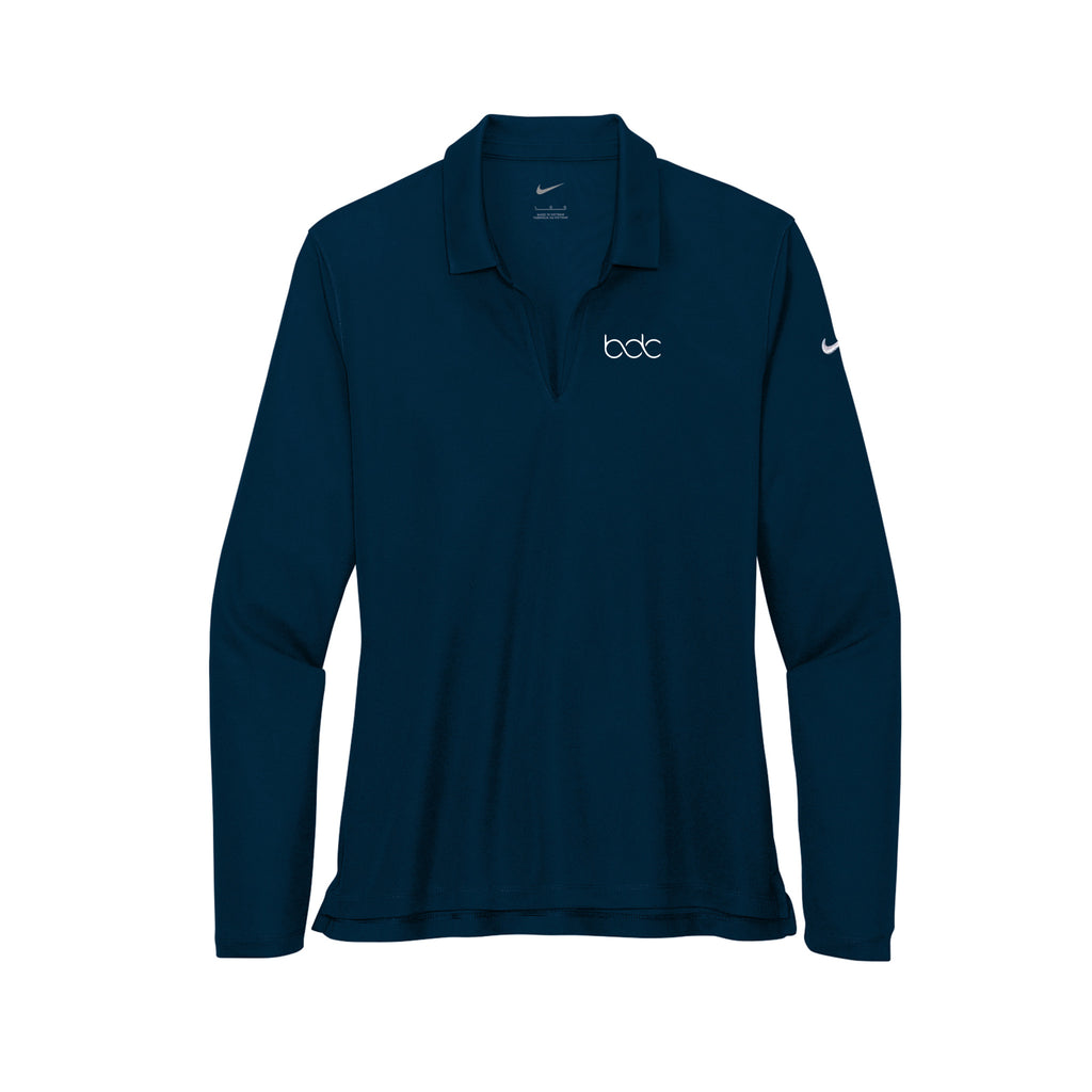 BDC - Nike Ladies Dri-FIT Micro Pique 2.0 Long Sleeve Polo