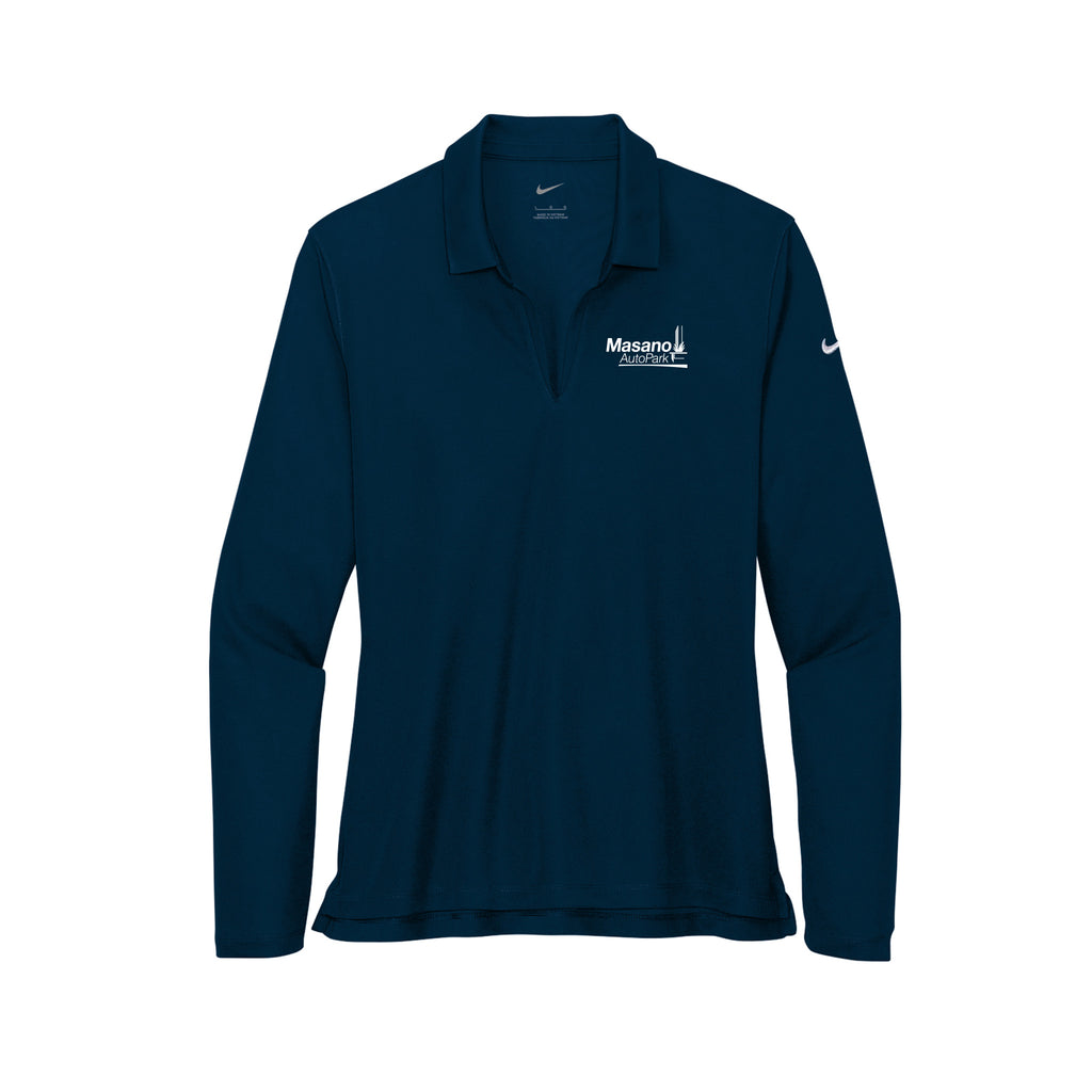 Masano Auto Park - Nike Ladies Dri-FIT Micro Pique 2.0 Long Sleeve Polo