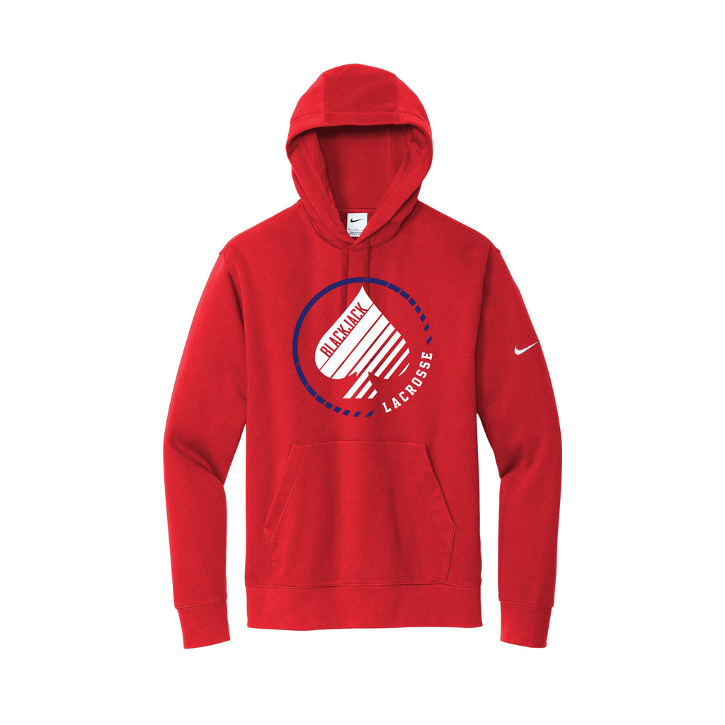 Blackjack Elite Lacrosse - Nike Club Fleece Sleeve Swoosh Pullover Hoodie