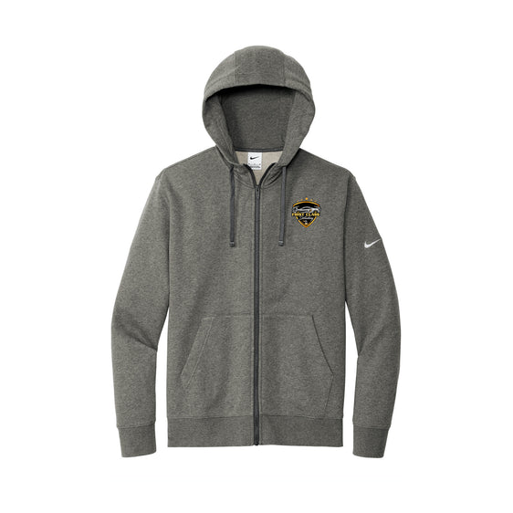 First Class Detailing - Nike Club Fleece Sleeve Swoosh Full-Zip Hoodie