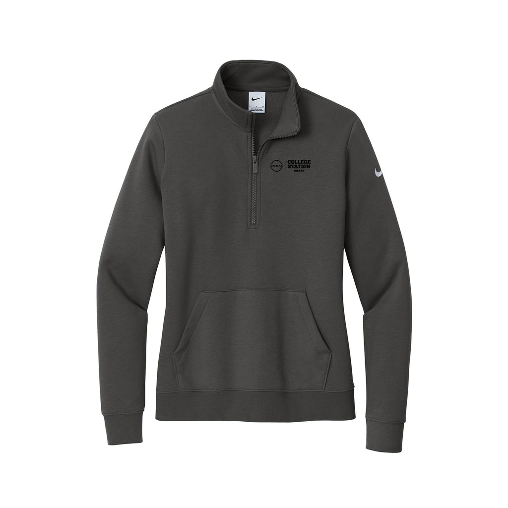 College Station Nissan - Nike Women's Club Fleece Sleeve Swoosh 1/2-Zip