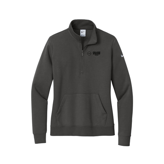 College Station Nissan - Nike Women's Club Fleece Sleeve Swoosh 1/2-Zip