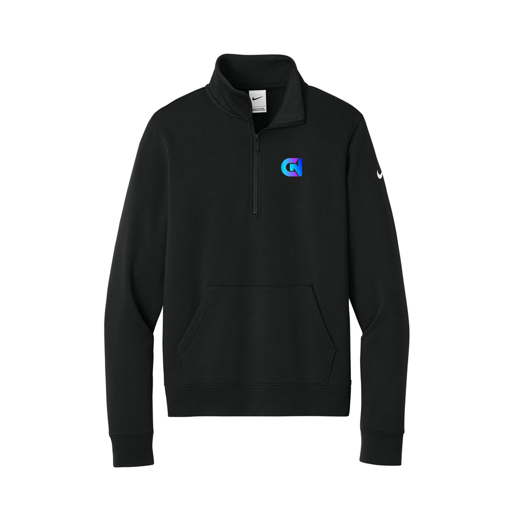 CN Consultnet - Nike Women's Club Fleece Sleeve Swoosh 1/2-Zip