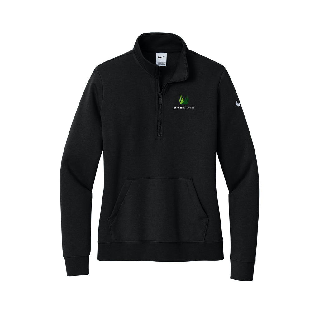 Syn Lawn - Nike Women's Club Fleece Sleeve Swoosh 1/2-Zip