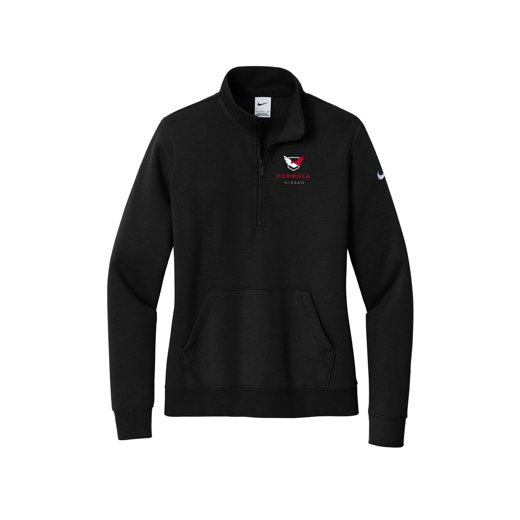 Formula Nissan - Nike Ladies Club Fleece Sleeve Swoosh 1/2-Zip