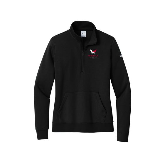 Formula Nissan - Nike Ladies Club Fleece Sleeve Swoosh 1/2-Zip