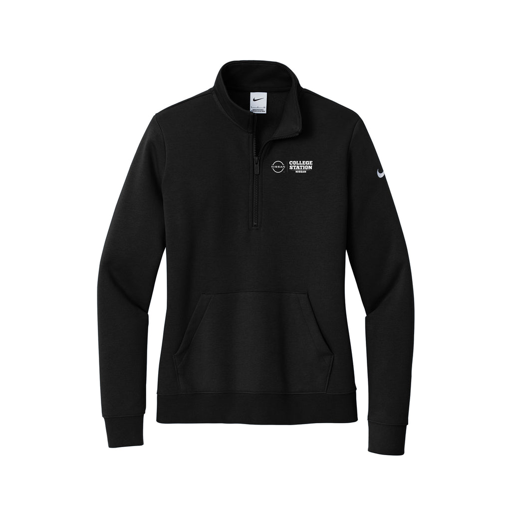 College Station Nissan - Nike Women's Club Fleece Sleeve Swoosh 1/2-Zip