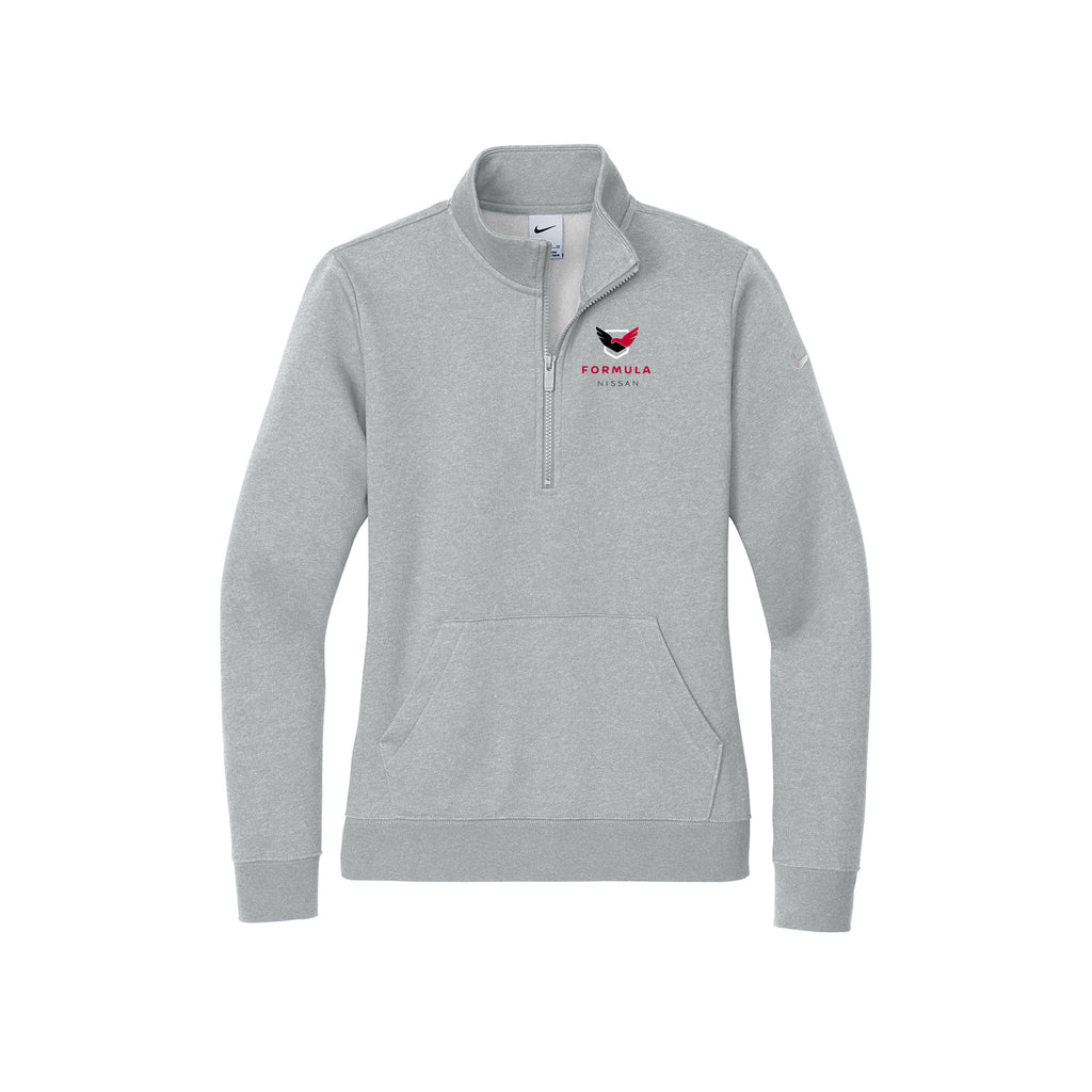 Formula Nissan - Nike Ladies Club Fleece Sleeve Swoosh 1/2-Zip