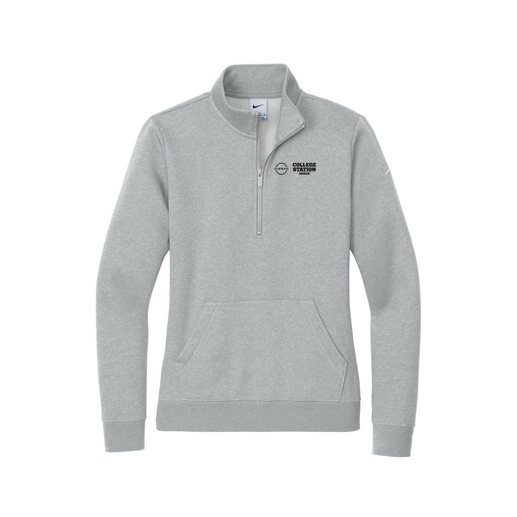 College Station Nissan - Nike Women's Club Fleece Sleeve Swoosh 1/2-Zip