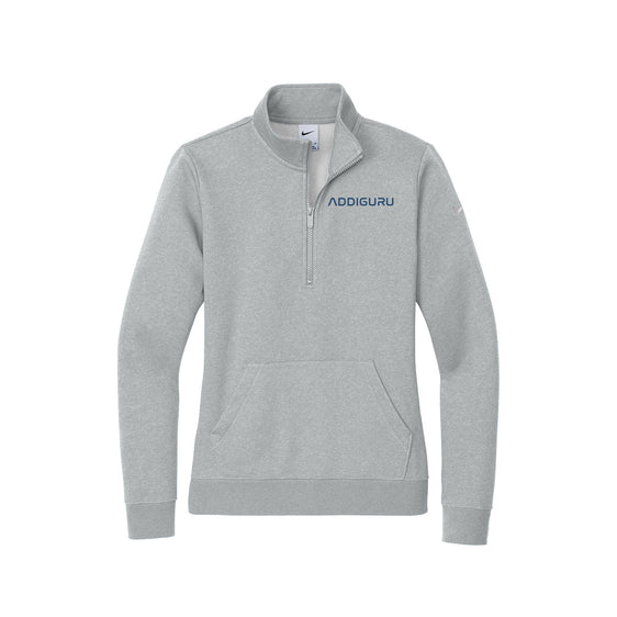 ADDIGURU - Nike Ladies Club Fleece Sleeve Swoosh 1/2-Zip
