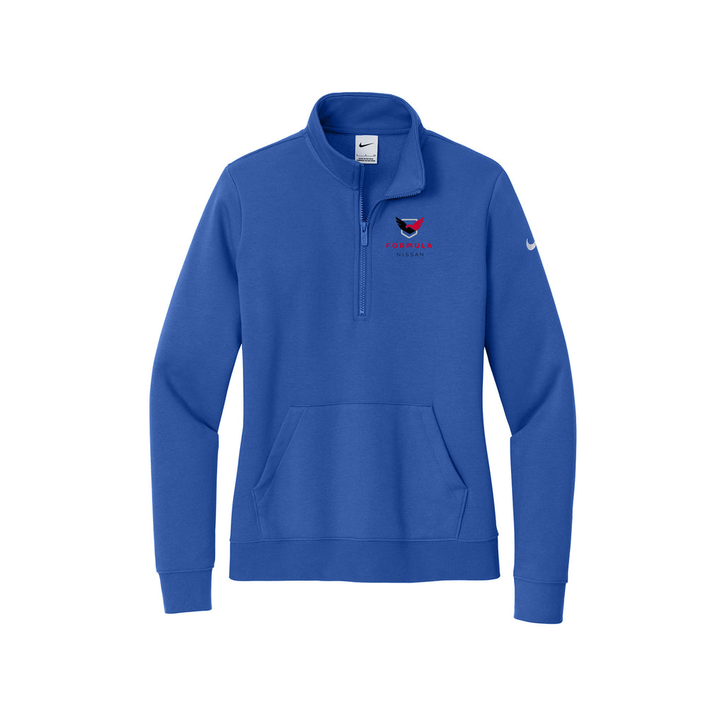 Formula Nissan - Nike Ladies Club Fleece Sleeve Swoosh 1/2-Zip
