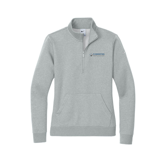 M Marketing Consultants - Nike Women's Club Fleece Sleeve Swoosh 1/2-Zip
