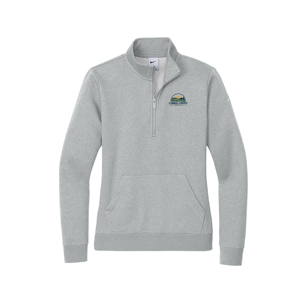 Carroll County - Nike Ladies Club Fleece Sleeve Swoosh 1/2-Zip