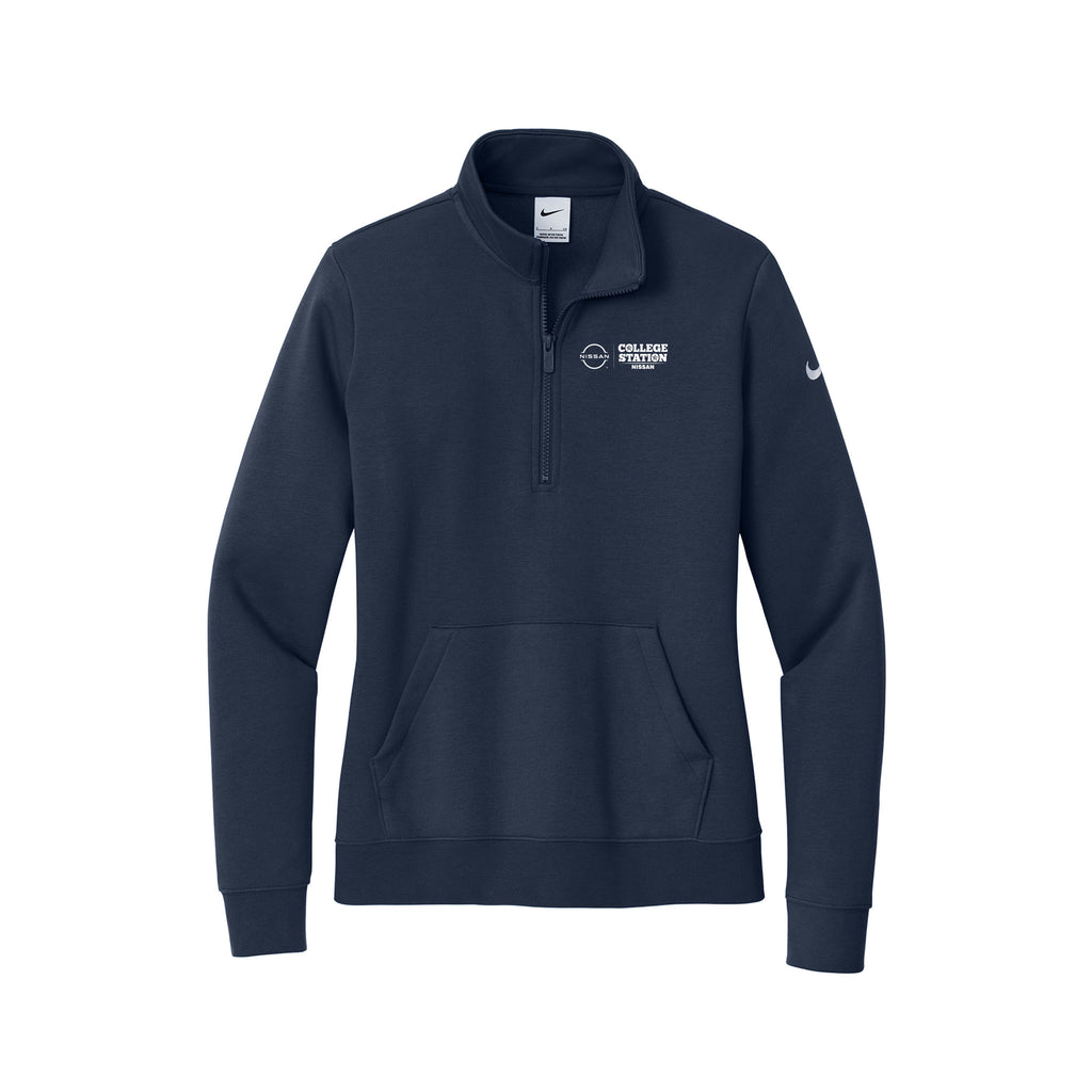 College Station Nissan - Nike Women's Club Fleece Sleeve Swoosh 1/2-Zip