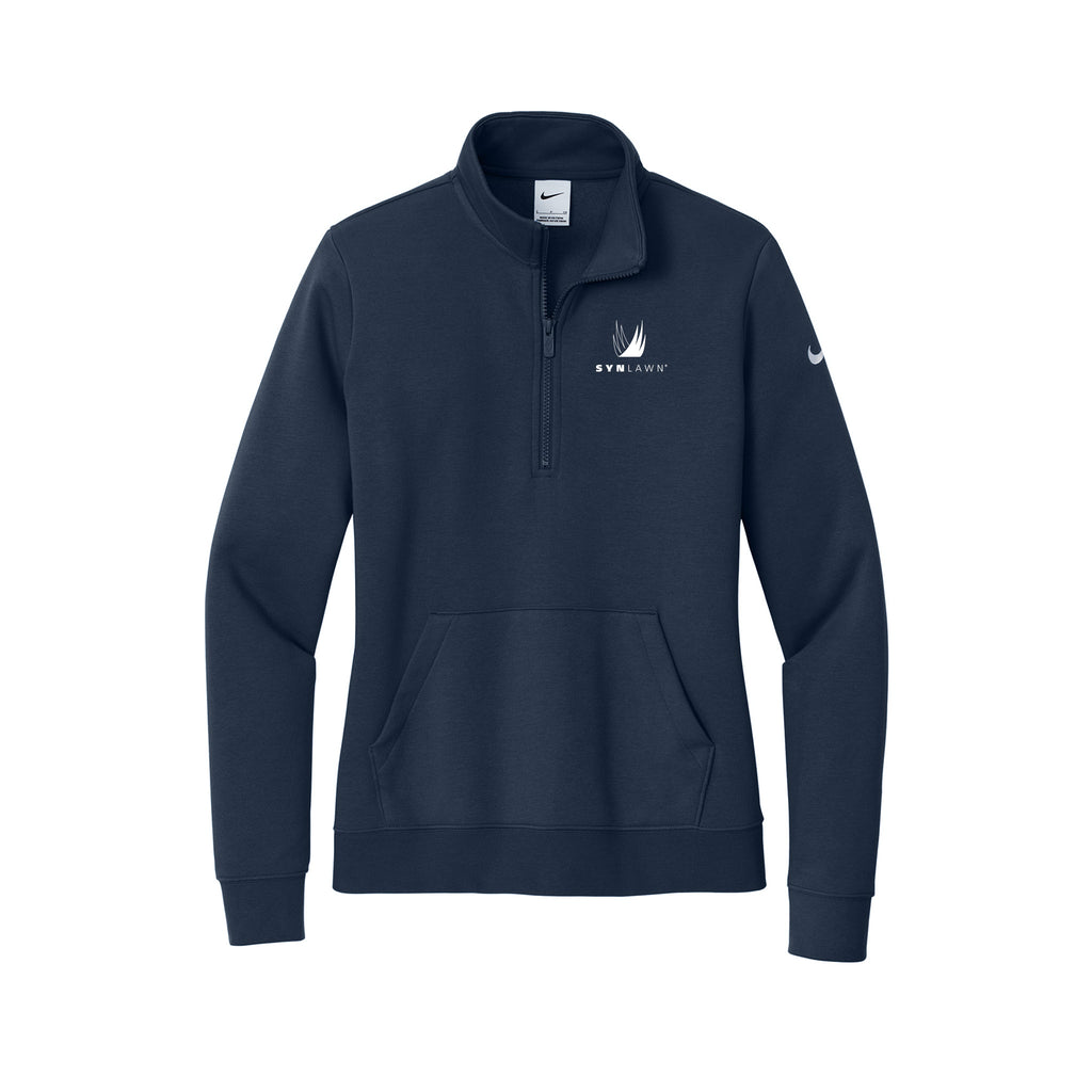 Syn Lawn - Nike Women's Club Fleece Sleeve Swoosh 1/2-Zip
