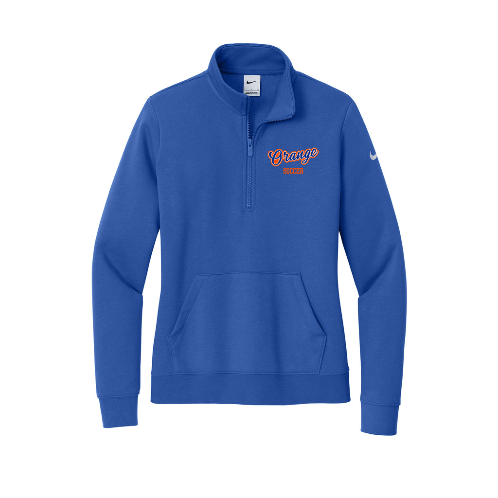 Olentangy Orange Soccer - Nike Women's Club Fleece Sleeve Swoosh 1/2-Zip