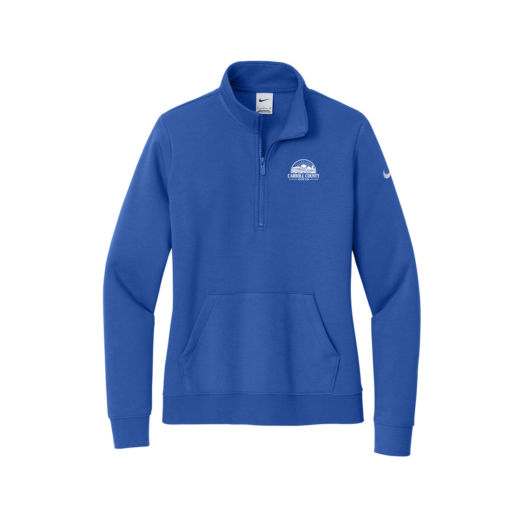 Carroll County - Nike Ladies Club Fleece Sleeve Swoosh 1/2-Zip