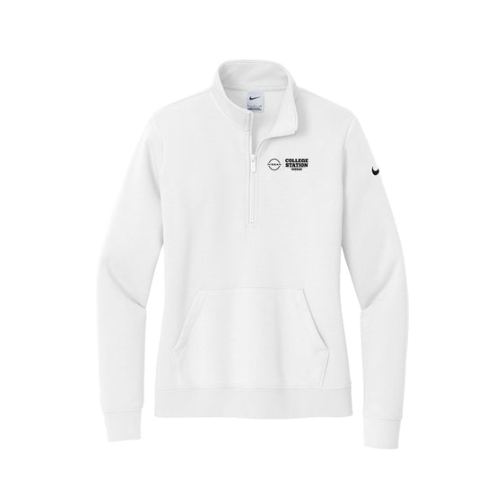 College Station Nissan - Nike Women's Club Fleece Sleeve Swoosh 1/2-Zip