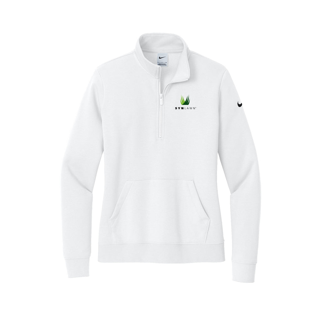 Syn Lawn - Nike Women's Club Fleece Sleeve Swoosh 1/2-Zip