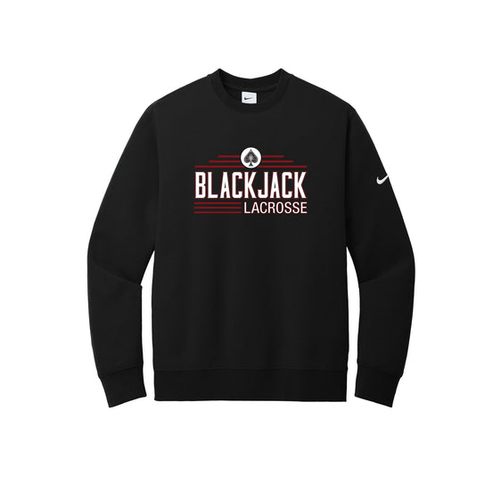 Blackjack Elite Lacrosse - Nike Club Fleece Sleeve Swoosh Crew