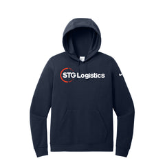 STG Logistics - Nike Ladies Club Fleece Sleeve Swoosh Pullover Hoodie