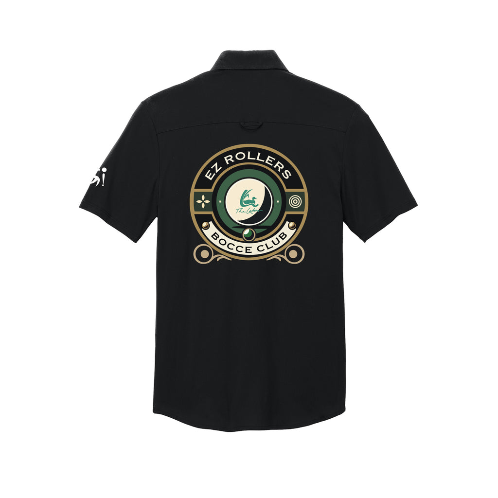 The Lakes Bocce Club - OGIO® Extend Short Sleeve Button-Up - Full Back