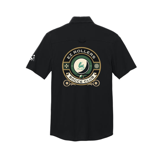 The Lakes Bocce Club - OGIO® Extend Short Sleeve Button-Up - Full Back