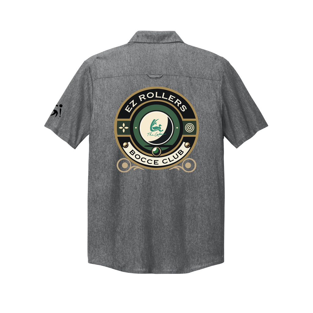 The Lakes Bocce Club - OGIO® Extend Short Sleeve Button-Up - Full Back