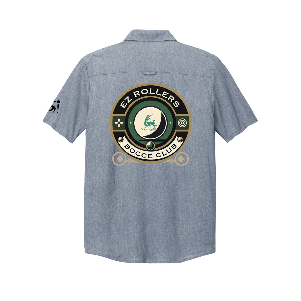 The Lakes Bocce Club - OGIO® Extend Short Sleeve Button-Up - Full Back
