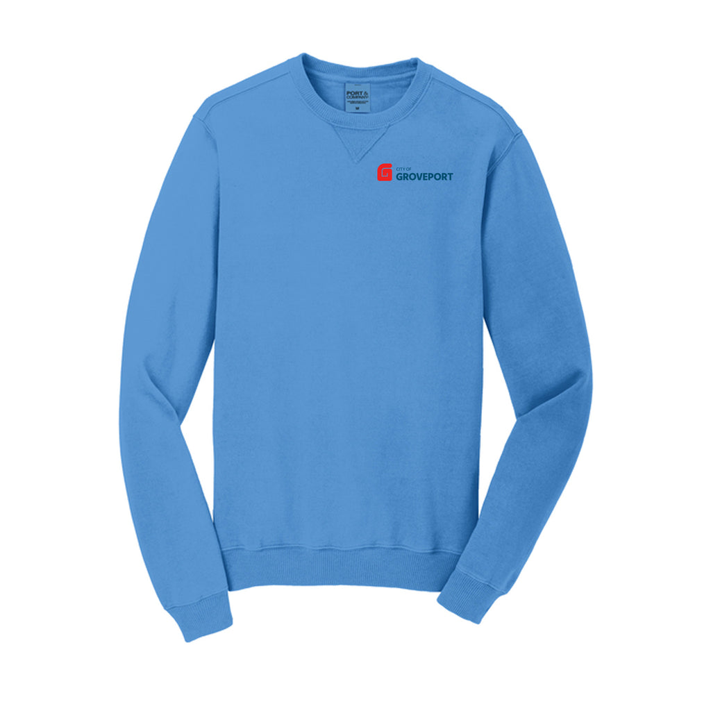 City of Groveport - Port & Co™ Beach Wash® Garment-Dyed Crewneck Sweatshirt