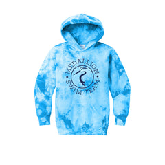 Medallion Swim Team - Port & Co™ Youth Crystal Tie-Dye Pullover Hoodie