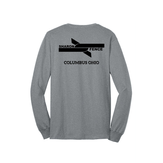 Sharon Fence - Port & Company® Long Sleeve Core Blend Tee - LEFT CHEST & FULL BACK