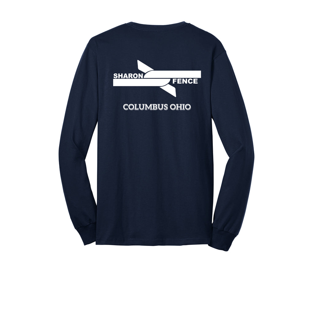 Sharon Fence - Port & Company® Long Sleeve Core Blend Tee - LEFT CHEST & FULL BACK