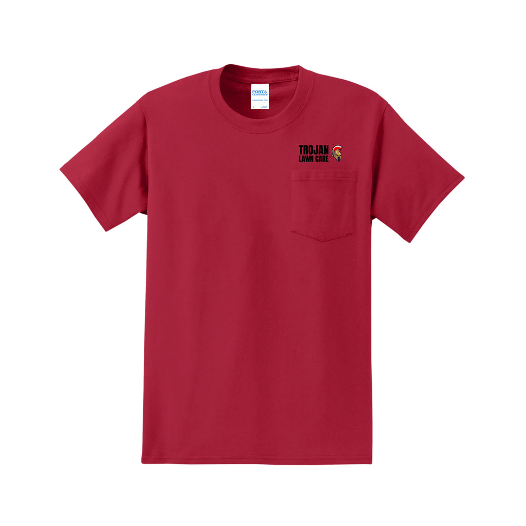 Trojan Lawn Care - Port & Co™ Tall Essential Pocket Tee