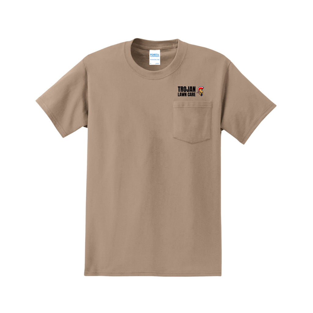 Trojan Lawn Care - Port & Co™ Tall Essential Pocket Tee