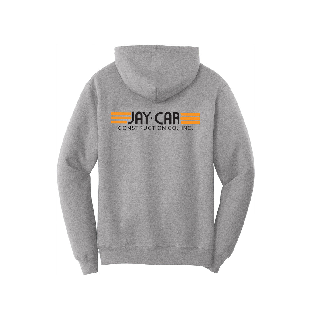 Jay-Car Construction - Port & Company® Core Fleece Pullover Hooded Sweatshirt FRONT & BACK