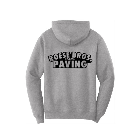 Roese Bros. Paving - Port & Company® Core Fleece Pullover Hooded Sweatshirt FRONT & BACK