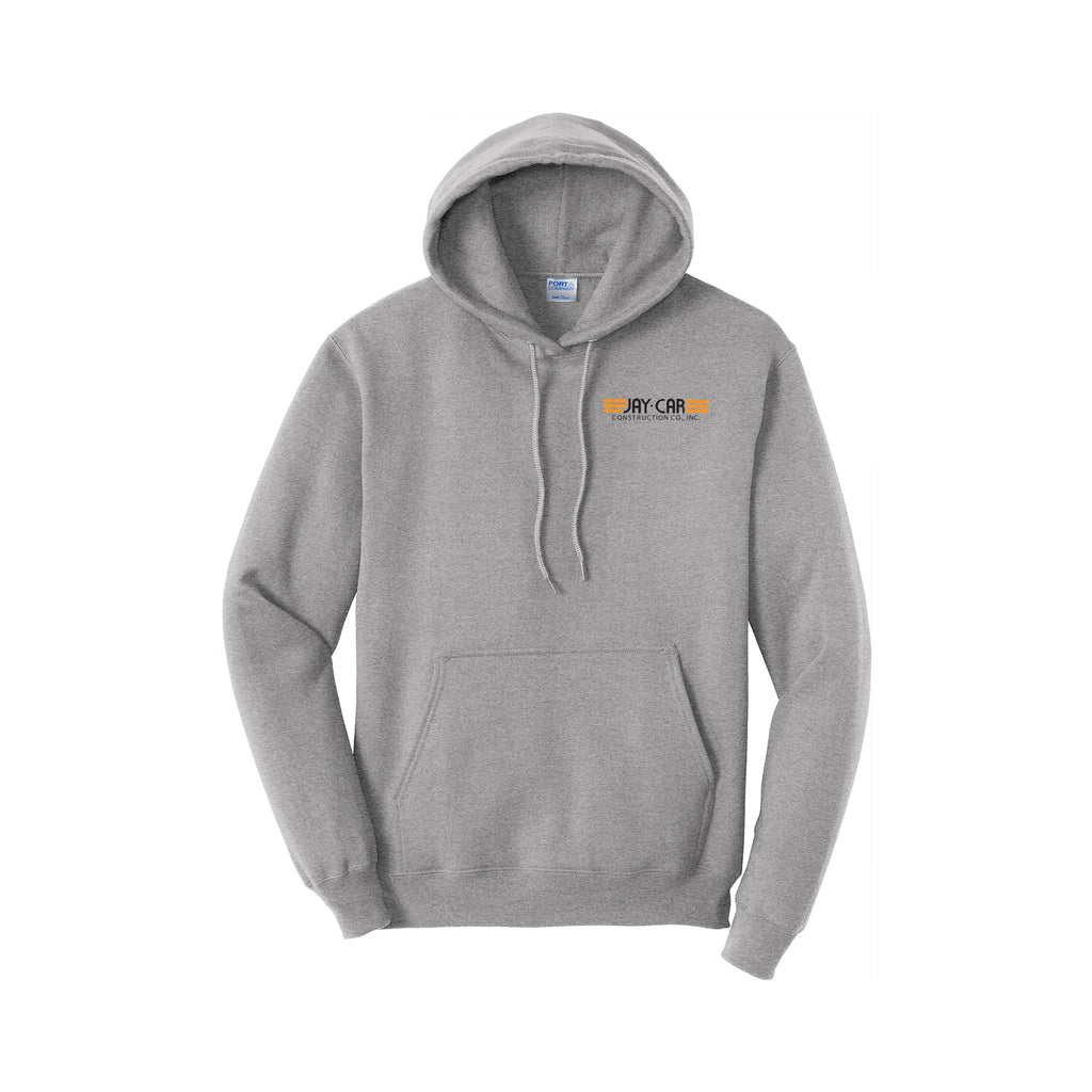 Jay-Car Construction - Port & Company® Core Fleece Pullover Hooded Sweatshirt FRONT & BACK