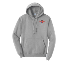 American Air - Port & Company® Core Fleece Pullover Hooded Sweatshirt - FRONT & BACK