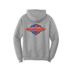American Air - Port & Company® Core Fleece Pullover Hooded Sweatshirt - FRONT & BACK