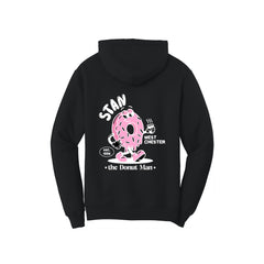Stan the Donut Man - Port & Company® Core Fleece Pullover Hooded Sweatshirt - FRONT & BACK