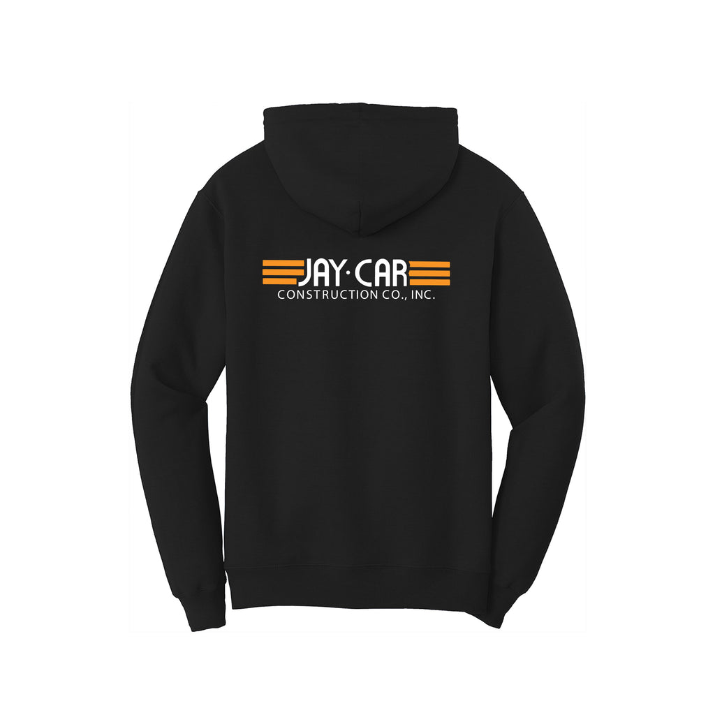 Jay-Car Construction - Port & Company® Core Fleece Pullover Hooded Sweatshirt FRONT & BACK