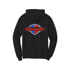 American Air - Port & Company® Core Fleece Pullover Hooded Sweatshirt - FRONT & BACK