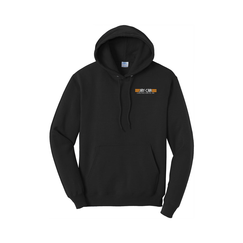 Jay-Car Construction - Port & Company® Core Fleece Pullover Hooded Sweatshirt FRONT & BACK