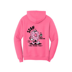 Stan the Donut Man - Port & Company® Core Fleece Pullover Hooded Sweatshirt - FRONT & BACK