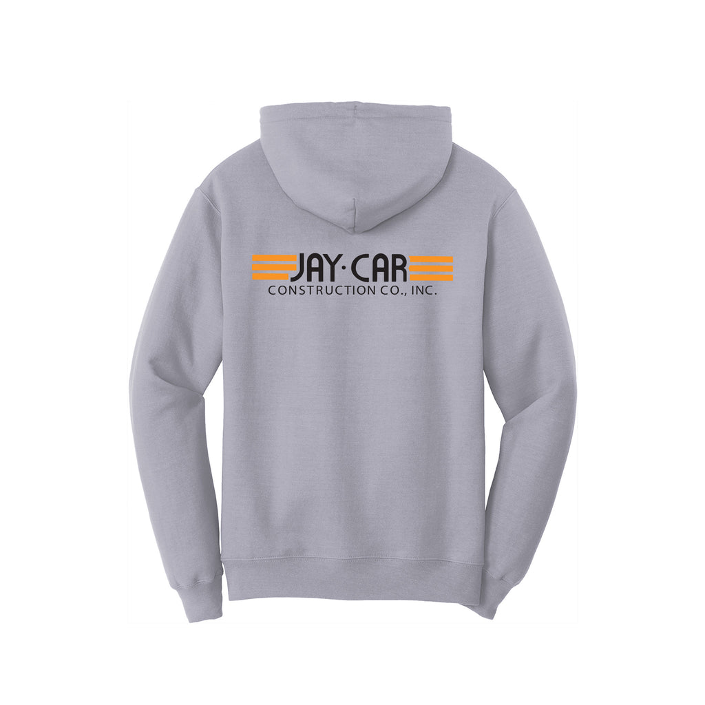 Jay-Car Construction - Port & Company® Core Fleece Pullover Hooded Sweatshirt FRONT & BACK